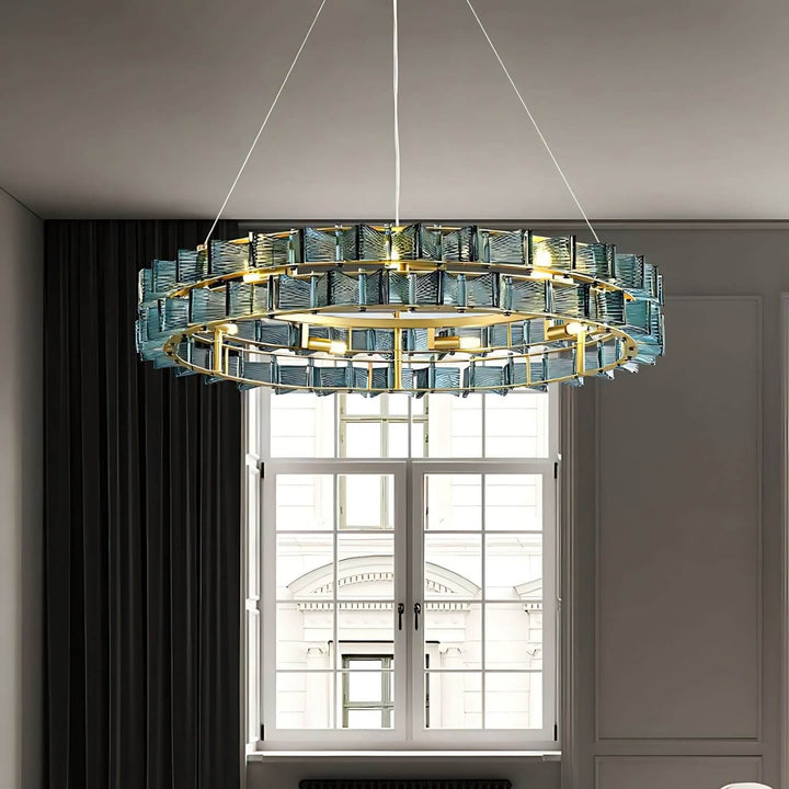 Orvex Chandelier – Contemporary bedroom Glass & Metal Lighting