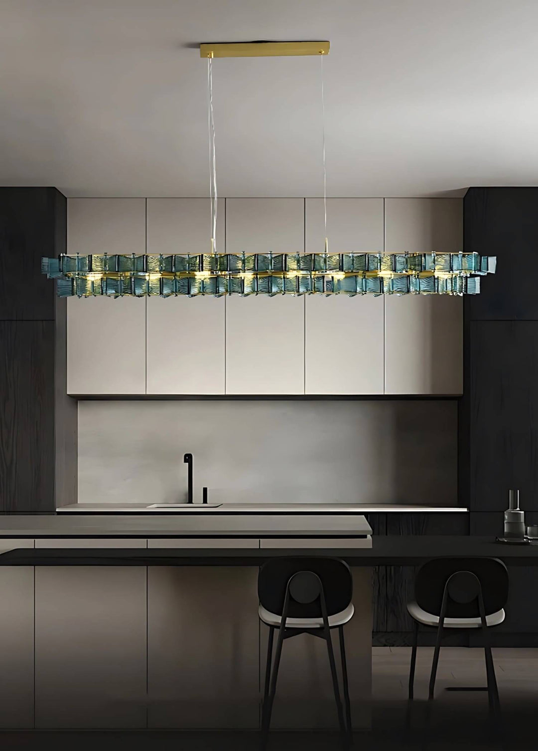 Orvex Chandelier – Contemporary bedroom Glass & Metal Lighting