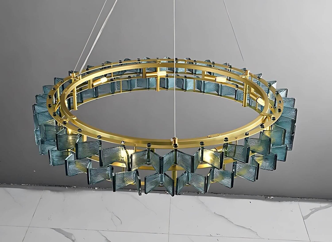 Orvex Chandelier – Contemporary bedroom Glass & Metal Lighting