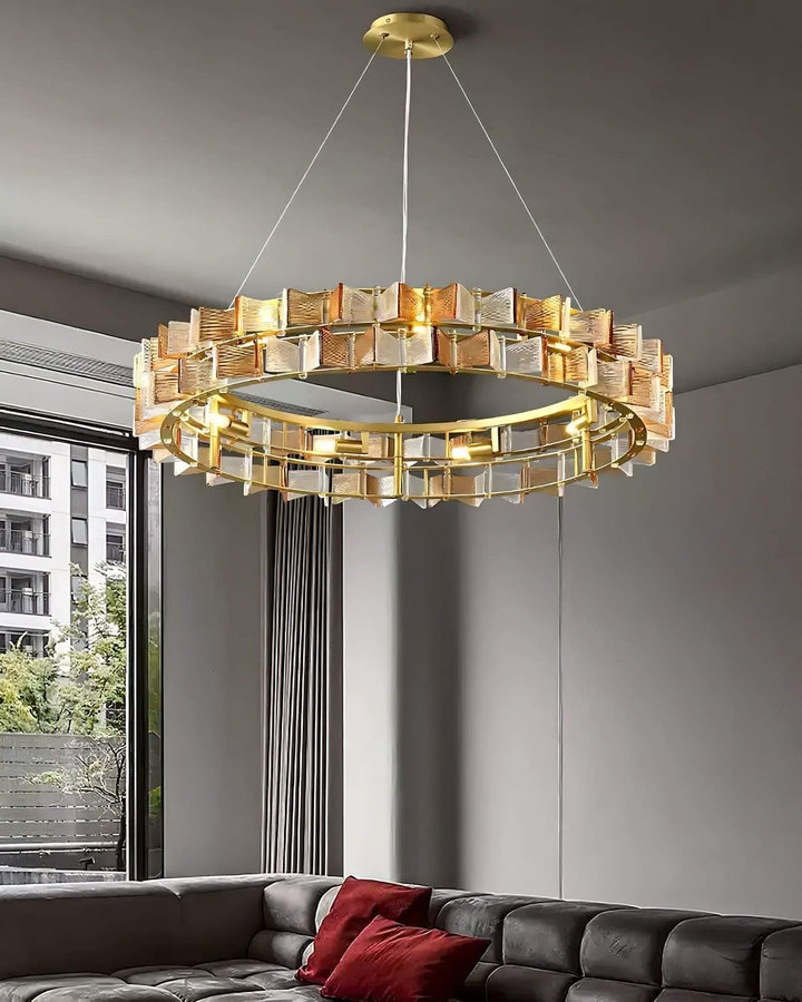 Orvex Chandelier – Contemporary bedroom Glass & Metal Lighting