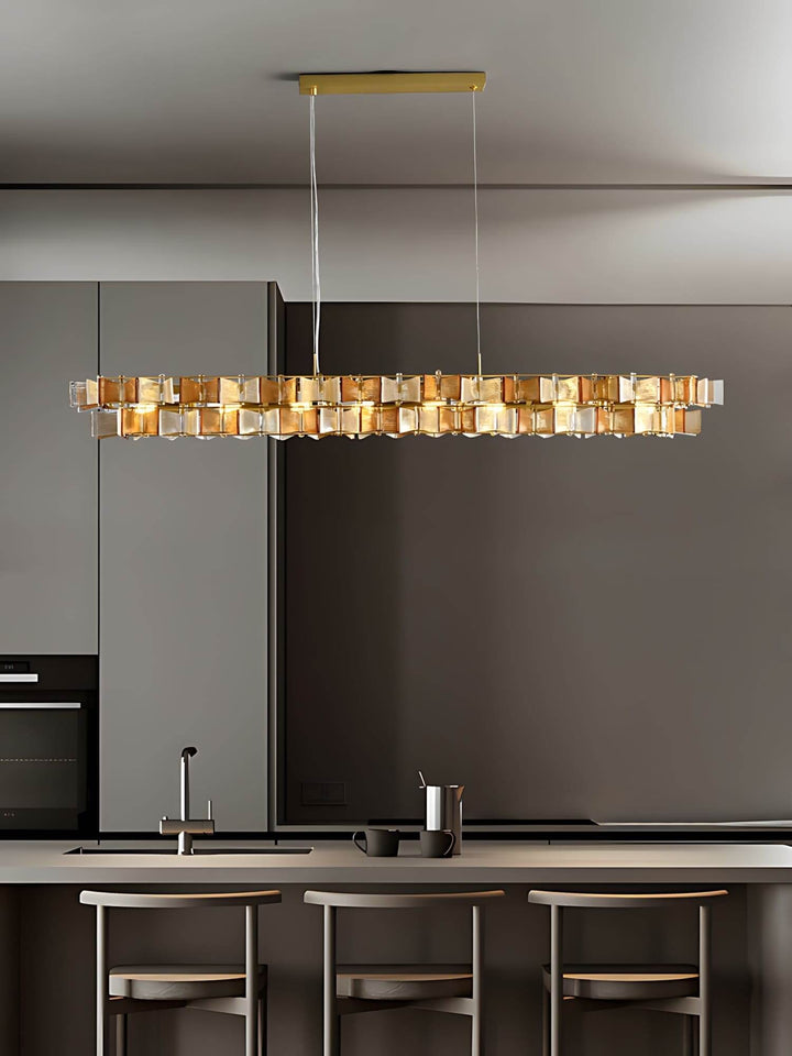 Orvex Chandelier – Contemporary bedroom Glass & Metal Lighting