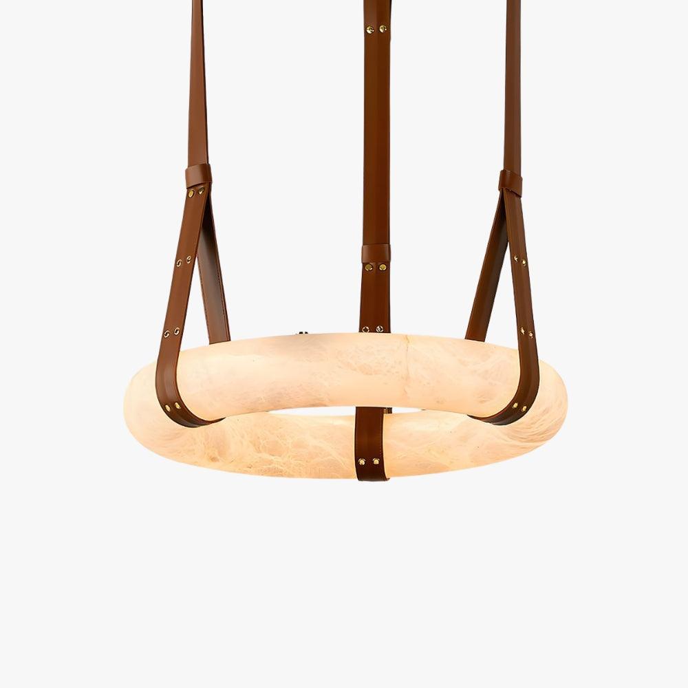 Oslo Pendant Light | Circle Alabaster Chandelier for Living Room | Vinlighting | Vinlighting
