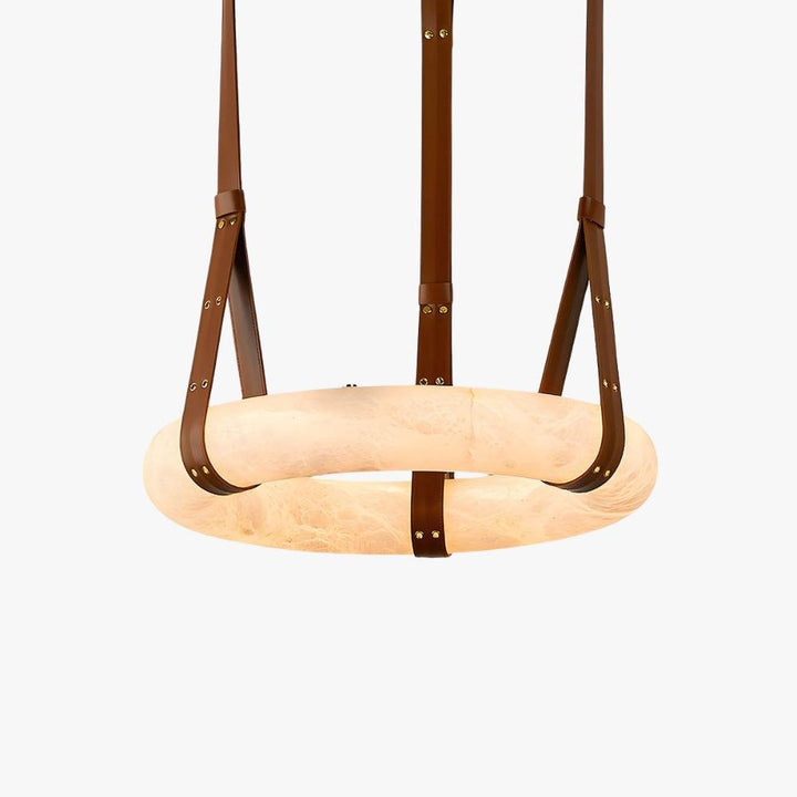 Oslo Pendant Light | Circle Alabaster Chandelier for Living Room | Vinlighting | Vinlighting