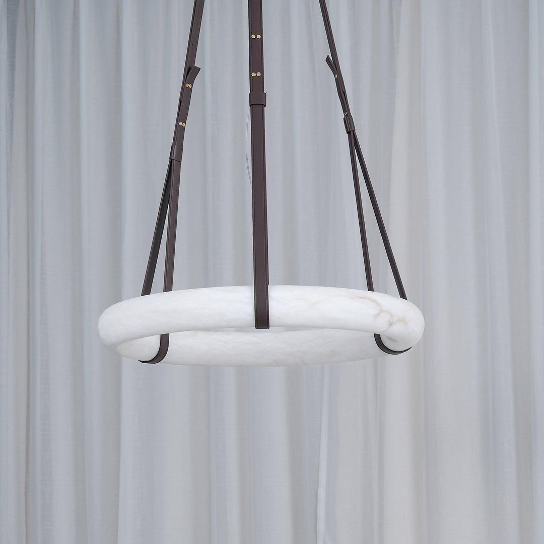 Oslo Pendant Light | Circle Alabaster Chandelier for Living Room | Vinlighting | Vinlighting