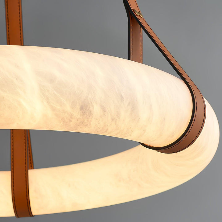 Oslo Pendant Light | Circle Alabaster Chandelier for Living Room | Vinlighting | Vinlighting