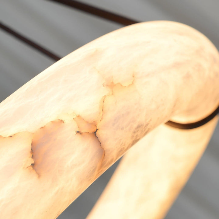 Oslo Pendant Light | Circle Alabaster Chandelier for Living Room | Vinlighting | Vinlighting