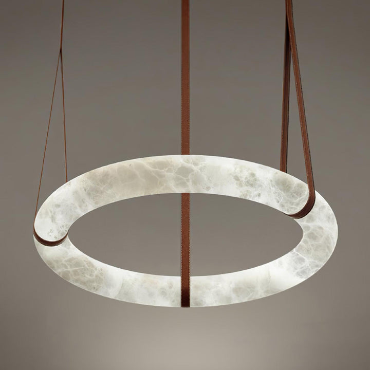 Oslo Pendant Light | Circle Alabaster Chandelier for Living Room | Vinlighting | Vinlighting