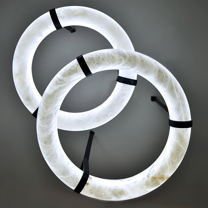 Oslo Pendant Light | Circle Alabaster Chandelier for Living Room | Vinlighting | Vinlighting