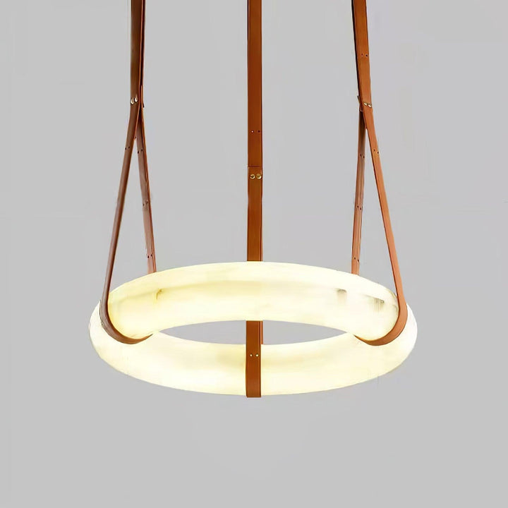Oslo Pendant Light | Circle Alabaster Chandelier for Living Room | Vinlighting | Vinlighting
