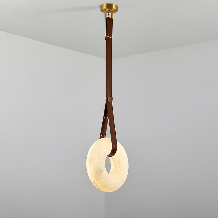Oslo Pendant Light | Circle Alabaster Chandelier for Living Room | Vinlighting | Vinlighting