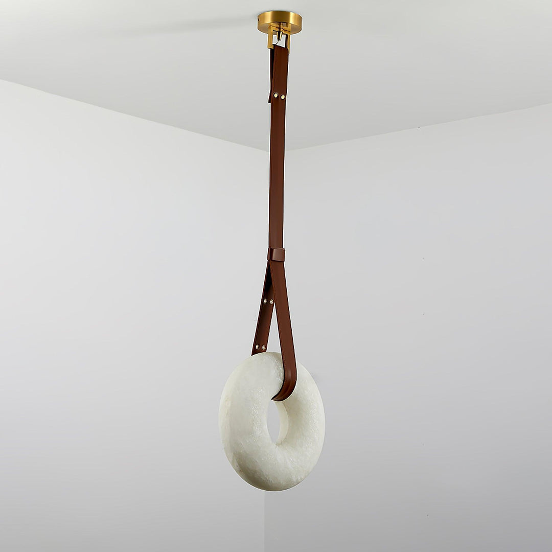 Oslo Pendant Light | Circle Alabaster Chandelier for Living Room | Vinlighting | Vinlighting