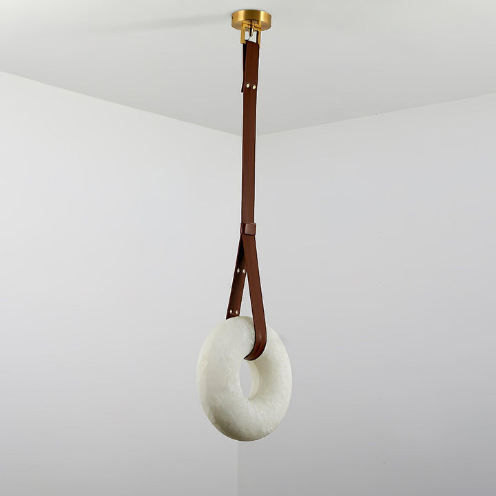Oslo Pendant Light | Circle Alabaster Chandelier for Living Room | Vinlighting | Vinlighting