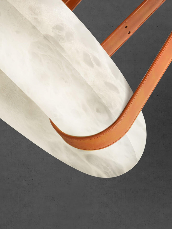 Oslo Pendant Light | Circle Alabaster Chandelier for Living Room | Vinlighting | Vinlighting