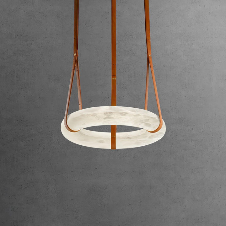 Oslo Pendant Light | Circle Alabaster Chandelier for Living Room | Vinlighting | Vinlighting