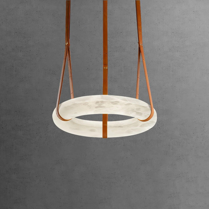 Oslo Pendant Light | Circle Alabaster Chandelier for Living Room | Vinlighting | Vinlighting