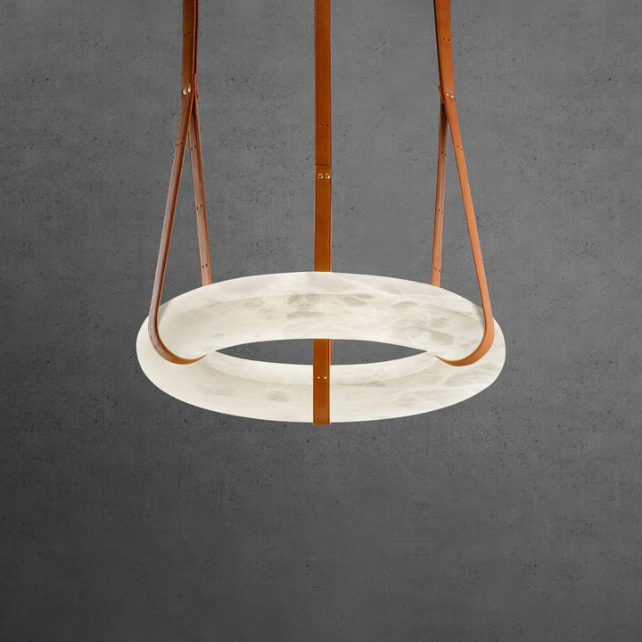 Oslo Pendant Light | Circle Alabaster Chandelier for Living Room | Vinlighting | Vinlighting