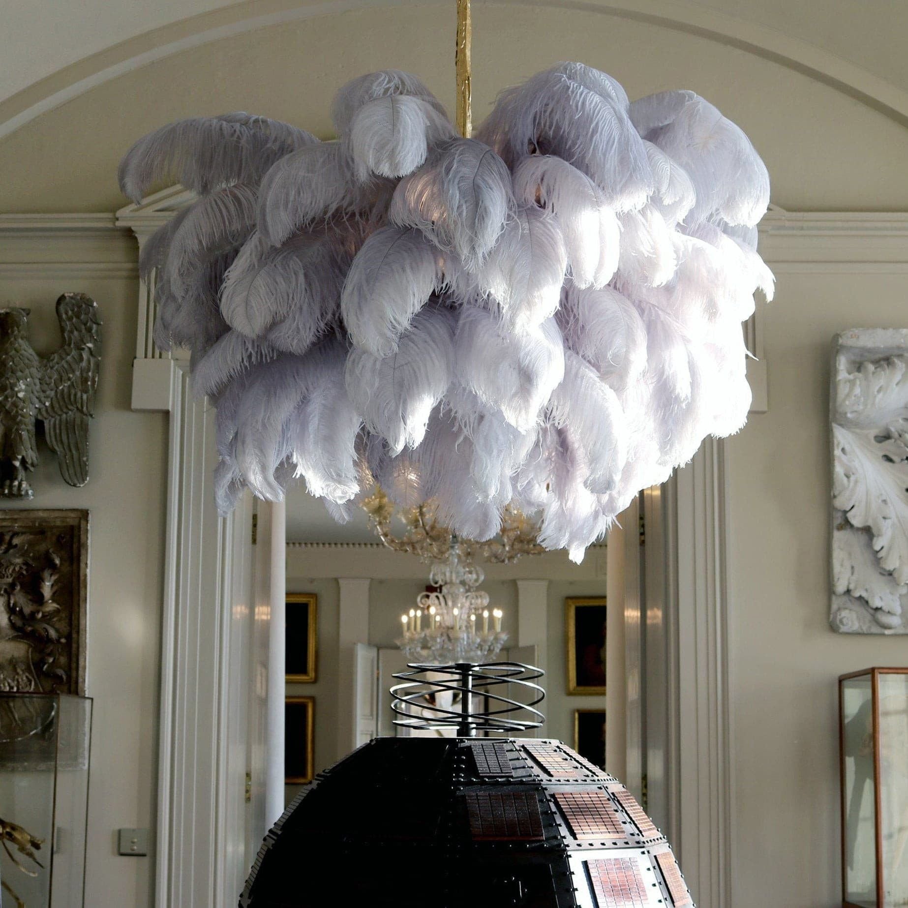 Ostrich Feather Chandelier