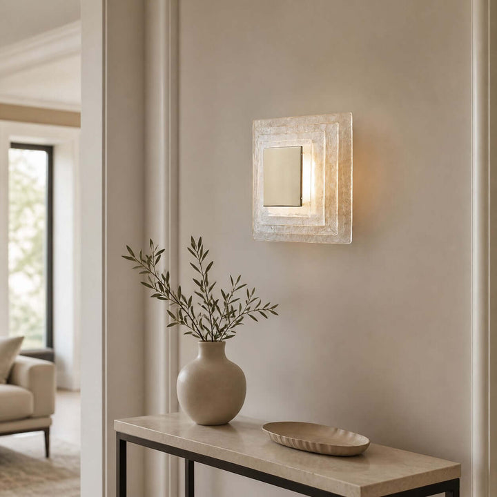 Osvira Wall Light – French Minimalist Square Murano Art Glass