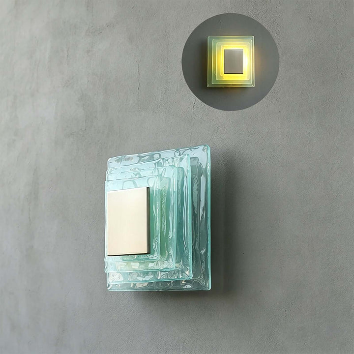Osvira Wall Light – French Minimalist Square Murano Art Glass