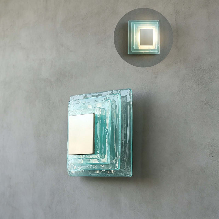 Osvira Wall Light – French Minimalist Square Murano Art Glass