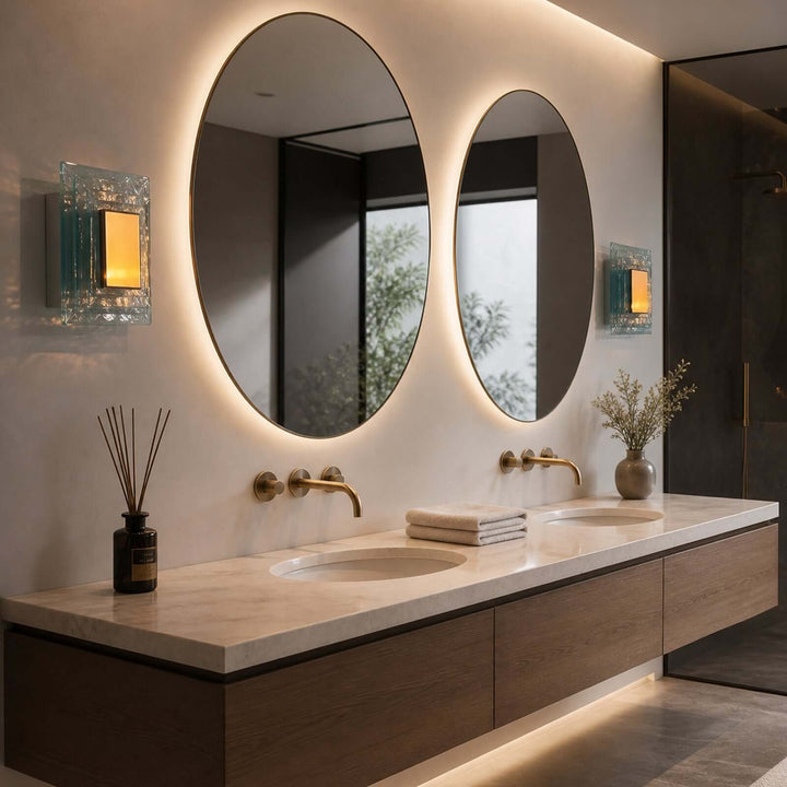 Osvira Wall Light – French Minimalist Square Murano Art Glass