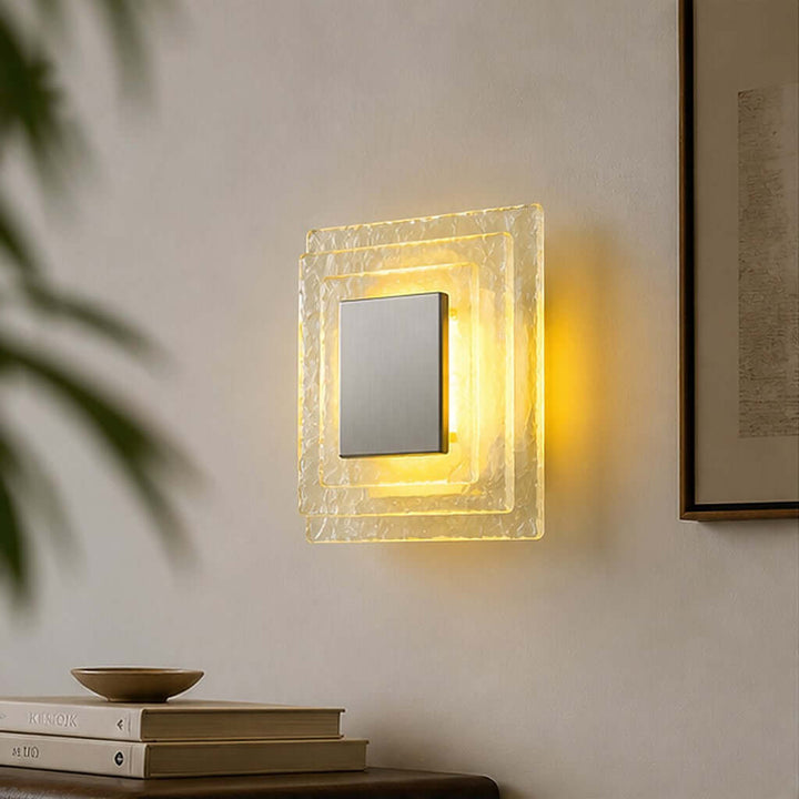 Osvira Wall Light – French Minimalist Square Murano Art Glass