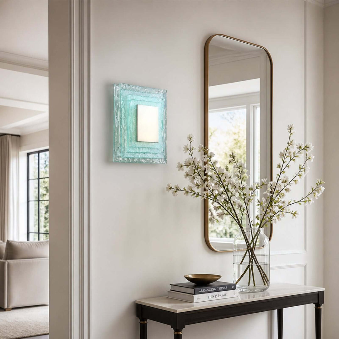 Osvira Wall Light – French Minimalist Square Murano Art Glass