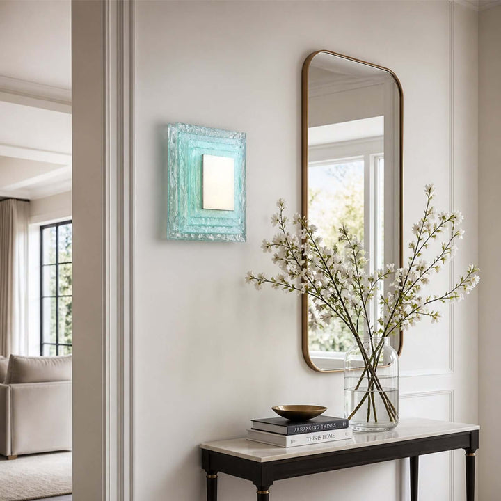 Osvira Wall Light – French Minimalist Square Murano Art Glass