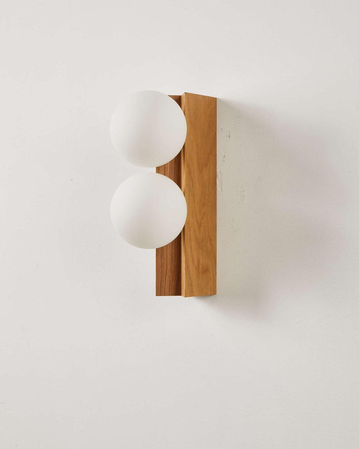 Palla Wall Light - Elegant Opal & Titanium Spherical Design | Vinlighting