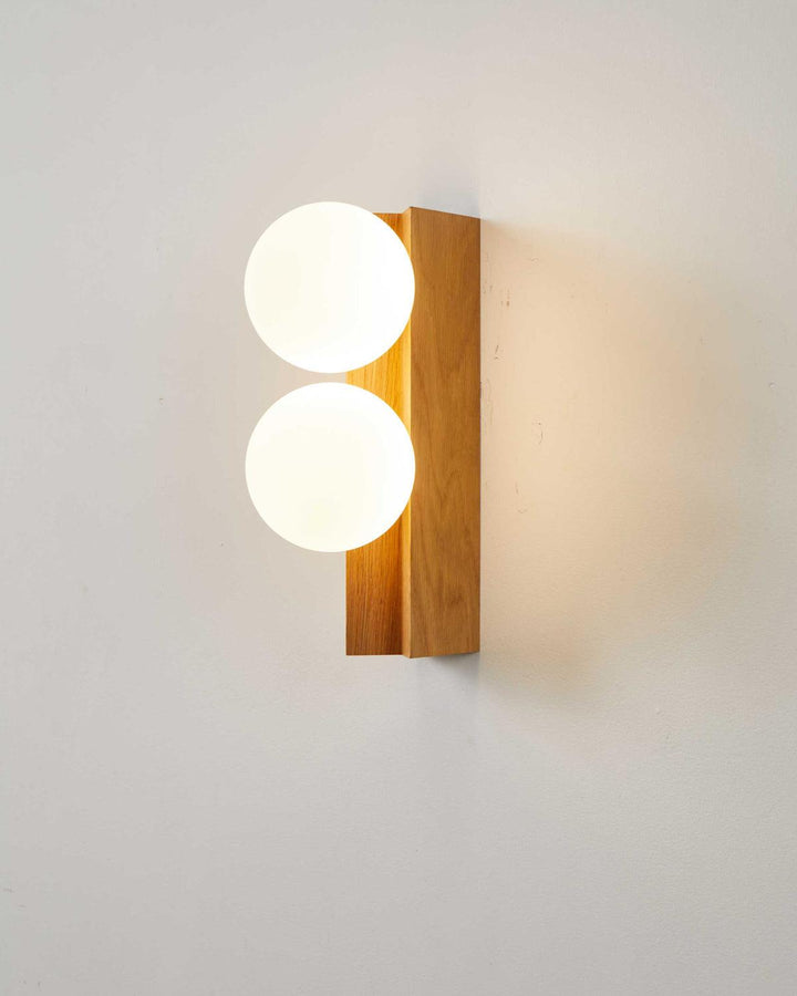 Palla Wall Light - Elegant Opal & Titanium Spherical Design | Vinlighting