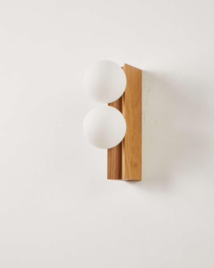Palla Wall Light - Elegant Opal & Titanium Spherical Design | Vinlighting