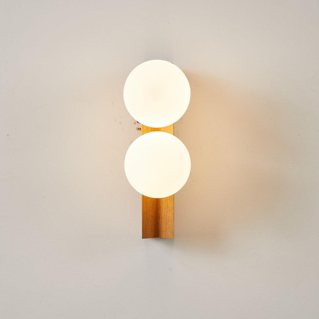 Palla Wall Light - Elegant Opal & Titanium Spherical Design | Vinlighting