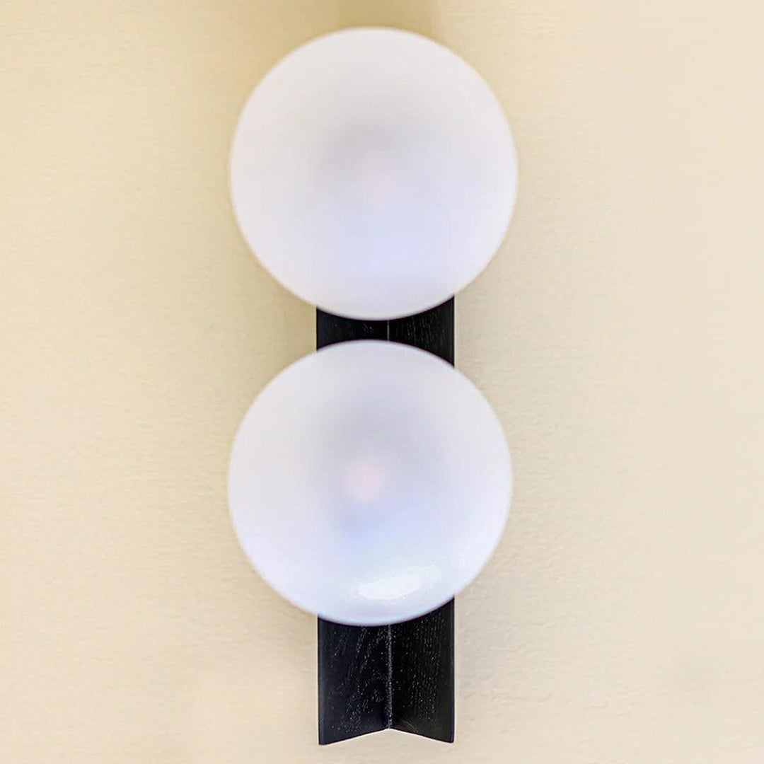 Palla Wall Light - Elegant Opal & Titanium Spherical Design | Vinlighting