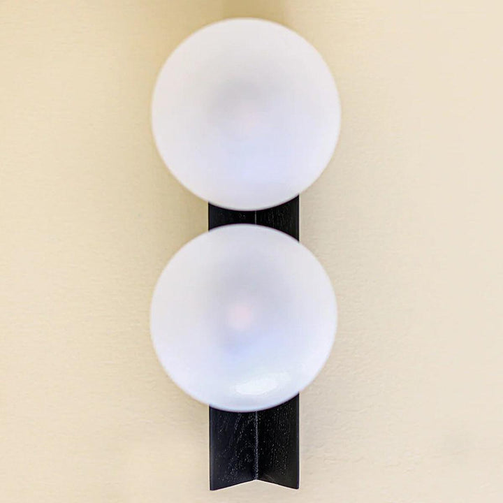 Palla Wall Light - Elegant Opal & Titanium Spherical Design | Vinlighting