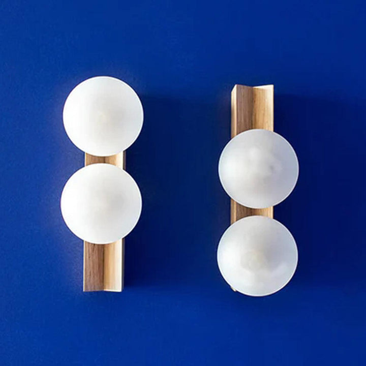 Palla Wall Light - Elegant Opal & Titanium Spherical Design | Vinlighting