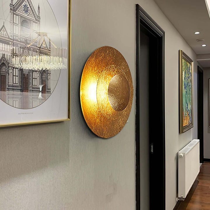 Palla Wall Light – Modern Minimalist Round Gold Foil Lamp