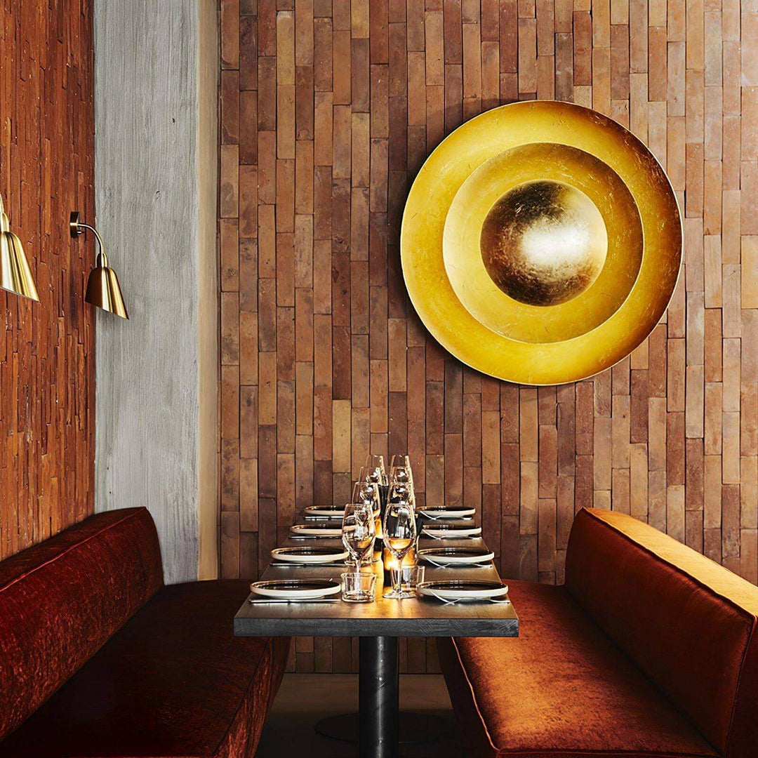 Palla Wall Light – Modern Minimalist Round Gold Foil Lamp
