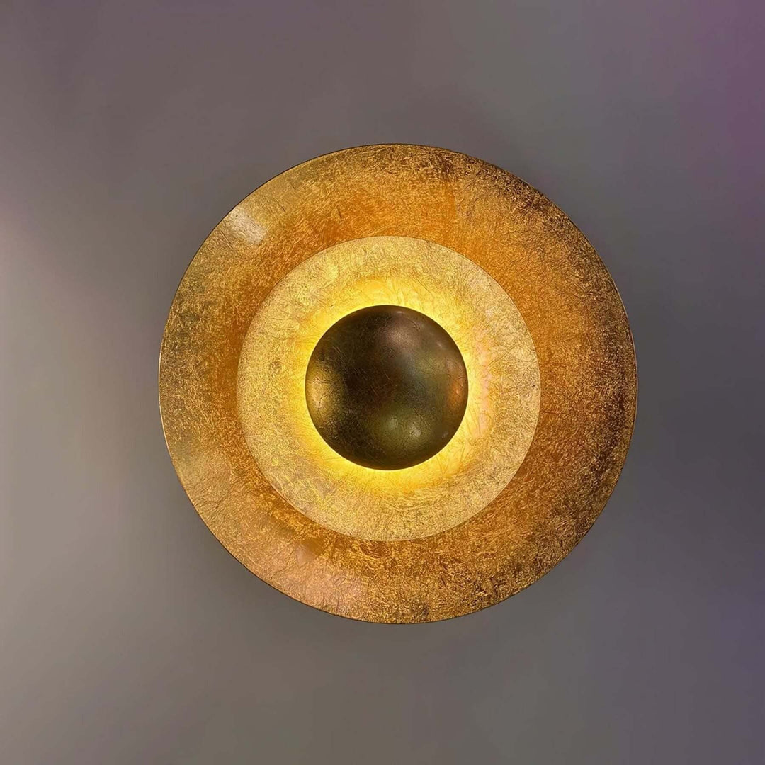 Palla Wall Light – Modern Minimalist Round Gold Foil Lamp