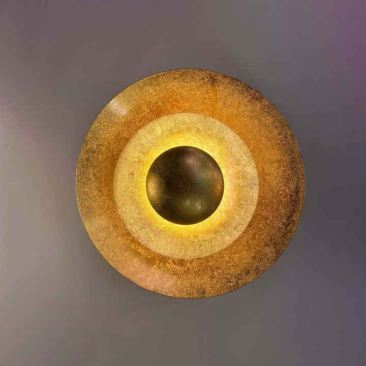 Palla Wall Light – Modern Minimalist Round Gold Foil Lamp