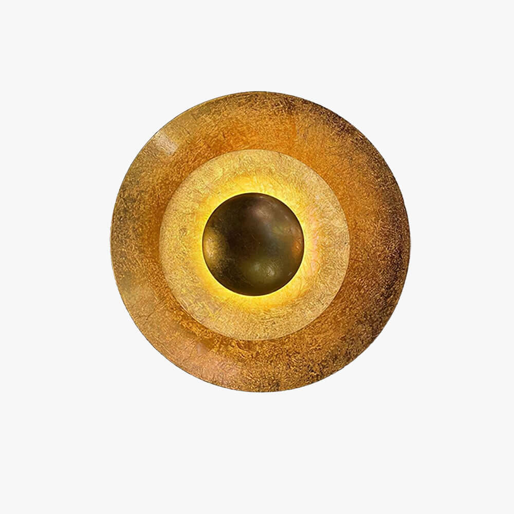 Palla Wall Light – Modern Minimalist Round Gold Foil Lamp