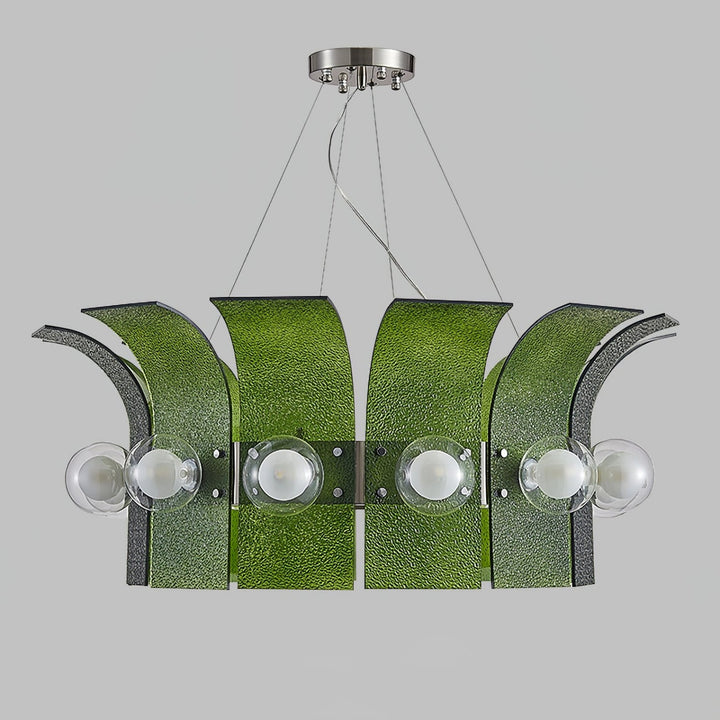 Palm Chandelier – Chrome Glass Modern Light for Living Room Decor | Vinlighting
