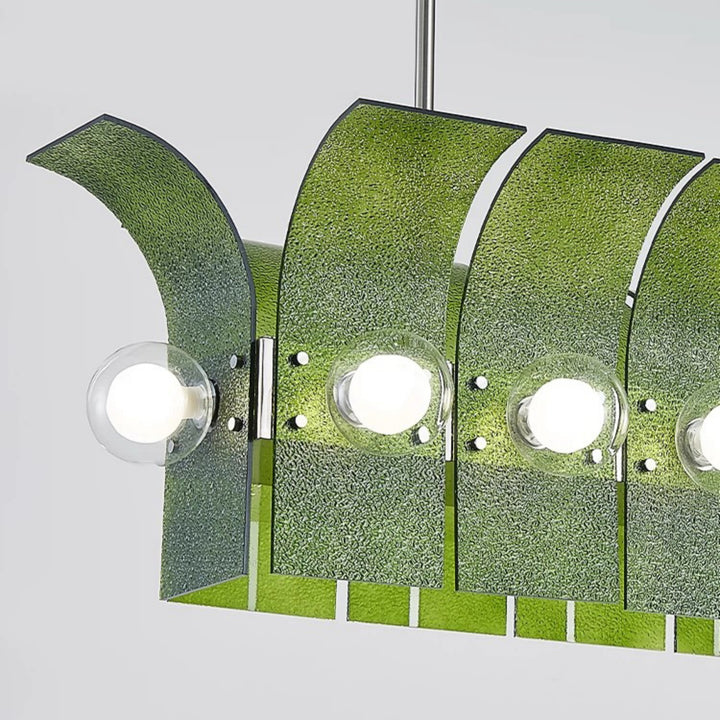 Palm Chandelier – Chrome Glass Modern Light for Living Room Decor | Vinlighting