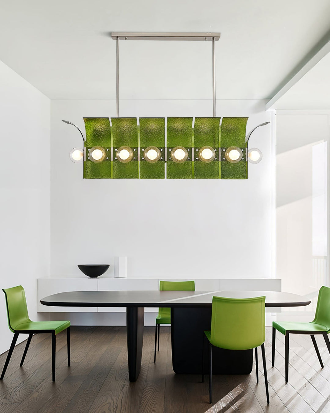 Palm Chandelier – Chrome Glass Modern Light for Living Room Decor | Vinlighting