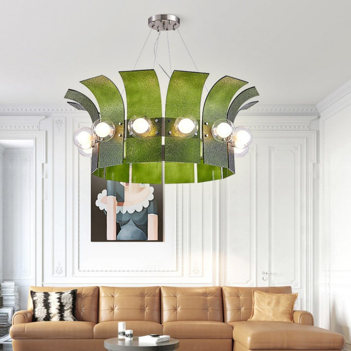 Palm Chandelier – Chrome Glass Modern Light for Living Room Decor | Vinlighting