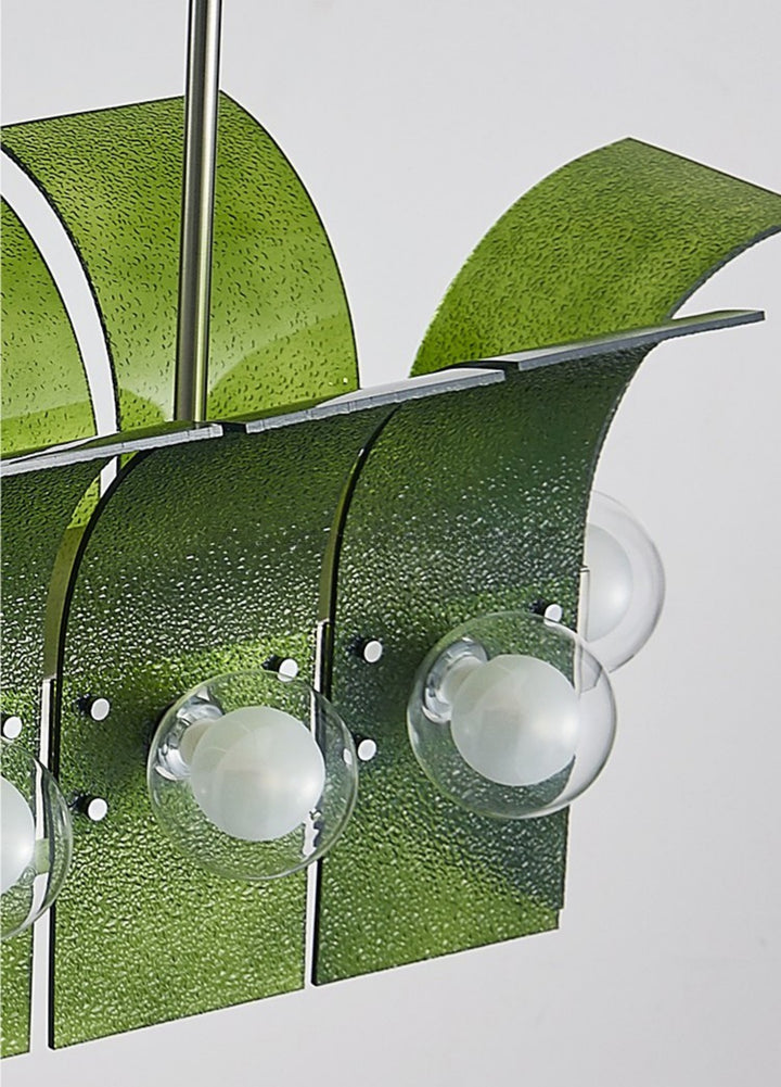 Palm Chandelier – Chrome Glass Modern Light for Living Room Decor | Vinlighting