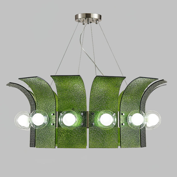 Palm Chandelier – Chrome Glass Modern Light for Living Room Decor | Vinlighting