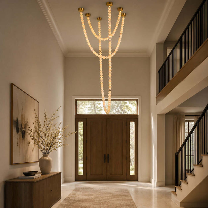 Palora Chandelier - Modern Luxury Alabaster Staircase Light | Vinlighting
