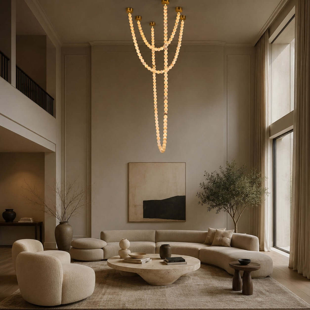 Palora Chandelier - Modern Luxury Alabaster Staircase Light | Vinlighting