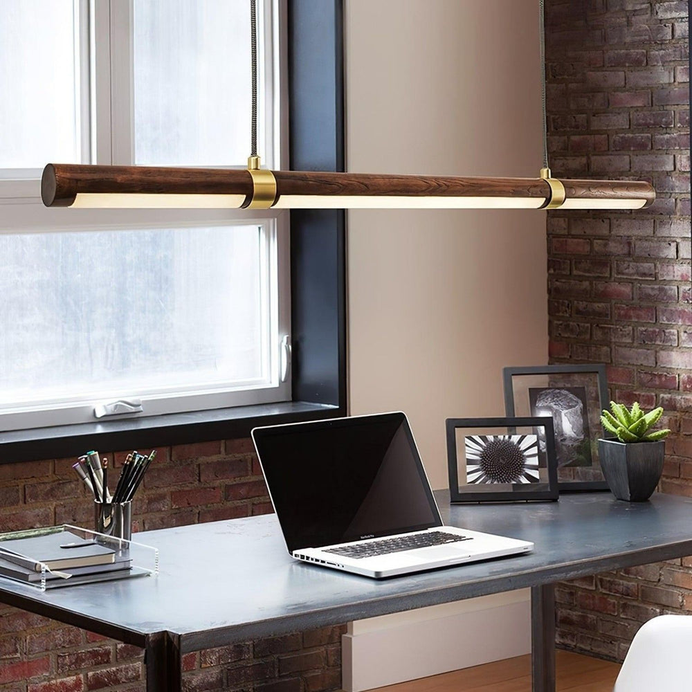 Parale Pendant Light – Modern Cylinder Wood & Metal Fixture | Vinlighting