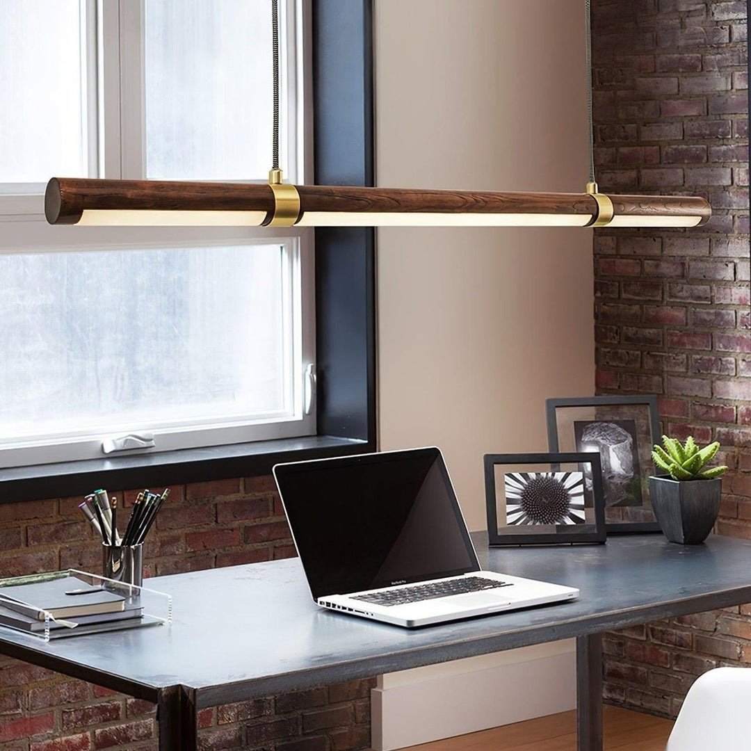 Parale Pendant Light – Modern Cylinder Wood & Metal Fixture | Vinlighting